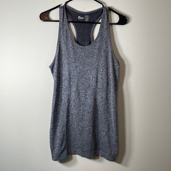 Zyia Active Heather Gray Sleeveless Scoop‎ Neck Racerback Tank Top Size L - Picture 1 of 8